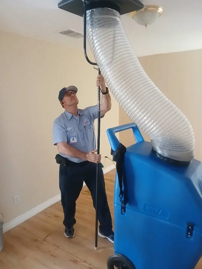 HVAC Installation technician using HEPA equipment in Terrell Hills